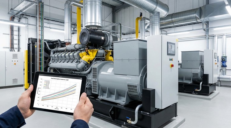 Diesel generator industrial equipment illustration