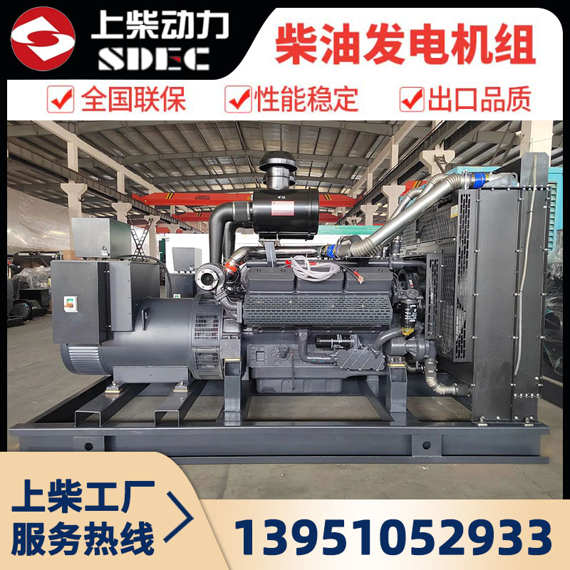 Soundproof canopy diesel generator set with the side access door opened for inspection