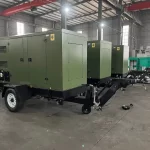 Factory Direct Sale Silent Type 30kw Portable Diesel Generator Auto Start ATS Options 50/60hz Frequency Three Phase New Trailer