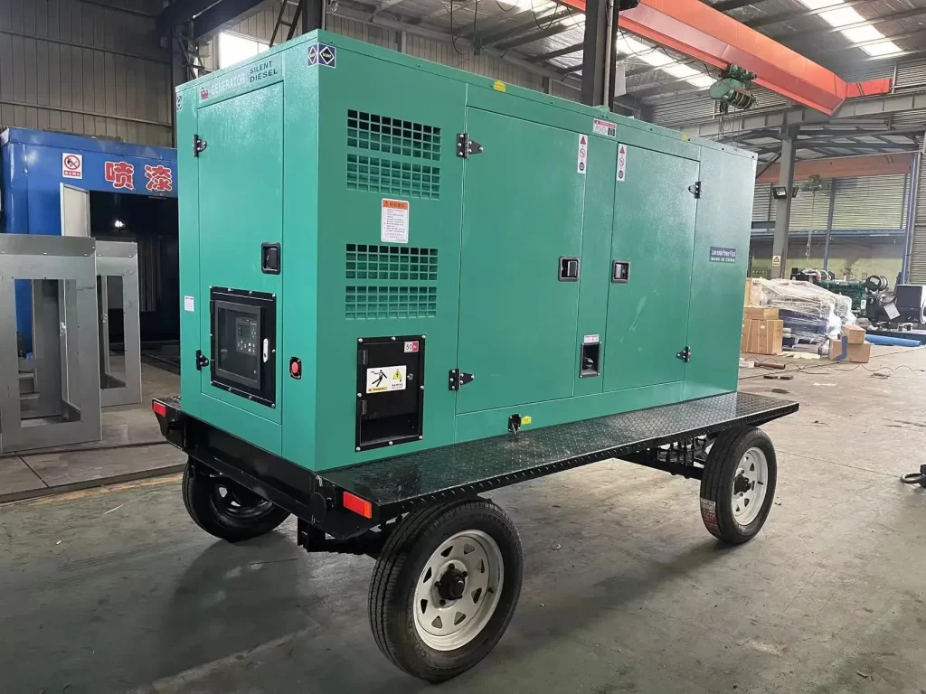Factory Direct Sale Silent Type 30kw Portable Diesel Generator Auto Start ATS Options 50/60hz Frequency Three Phase New Trailer