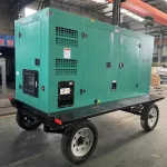Factory Direct Sale Silent Type 30kw Portable Diesel Generator Auto Start ATS Options 50/60hz Frequency Three Phase New Trailer