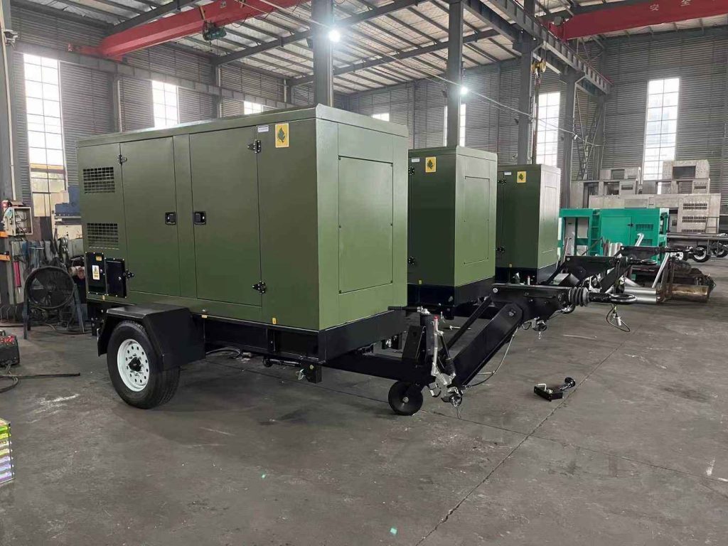 66KW Yuchai Genset Include Trailer Open Frame Type Silent Type Use on Industry and Manufacturing Construction Site